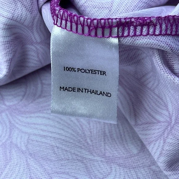 Black Clover Polo Shirt Mens Medium Pink Geometric Golf Tennis Performance Prep - Picture 6 of 9